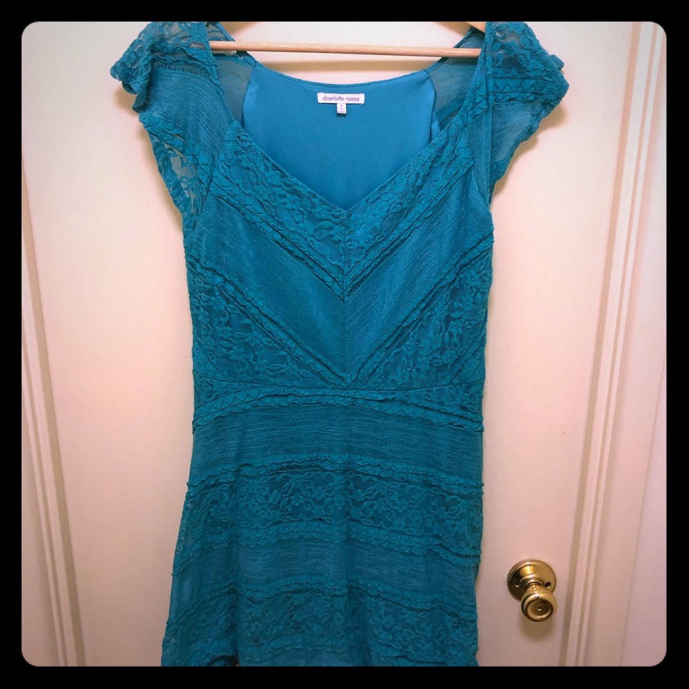Blue Spring Fling Dress From Charlotte Russe XL